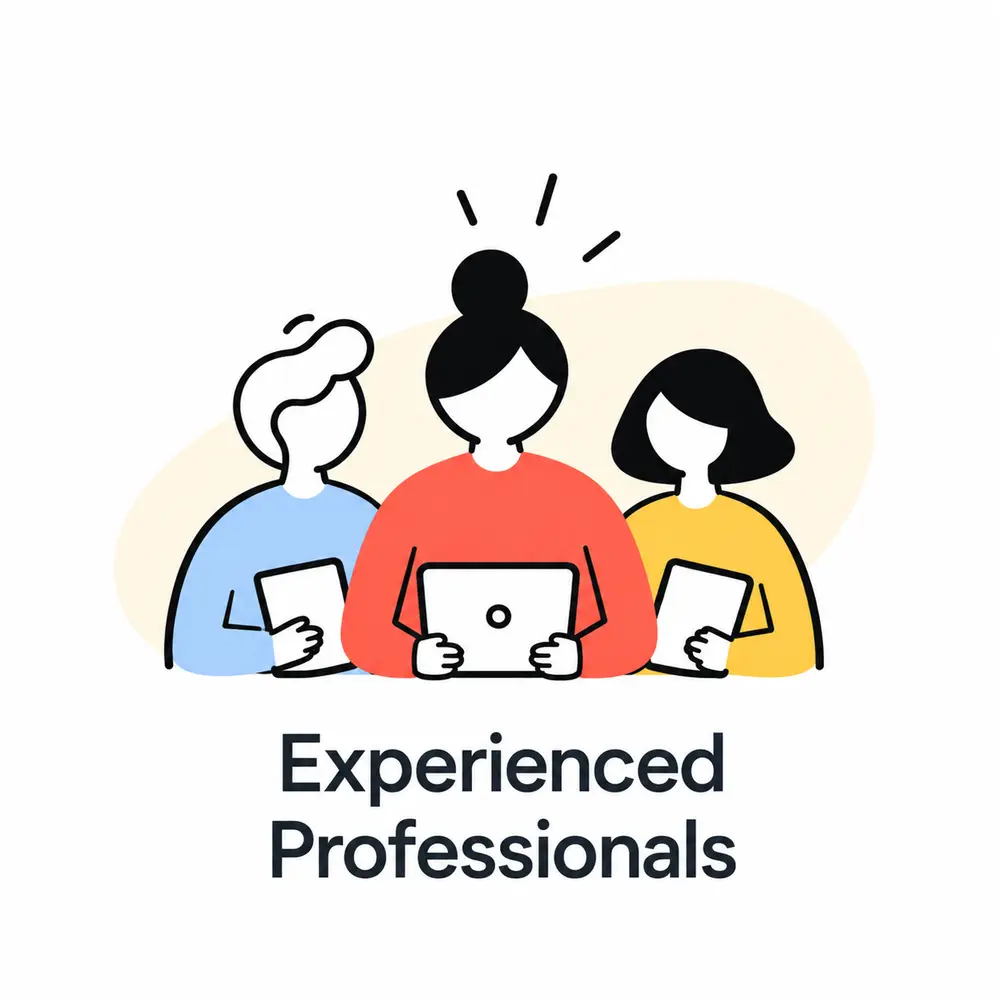 Three experienced professionals working together
